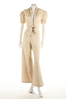 Lot 157 - An Ossie Clark ivory raw-silk bolero/bodice,...