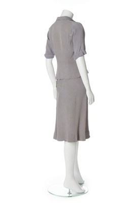 Lot 76 - A Lanvin couture printed jersey day ensemble,...