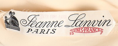 Lot 80 - A Jeanne Lanvin couture ivory satin bias-cut...