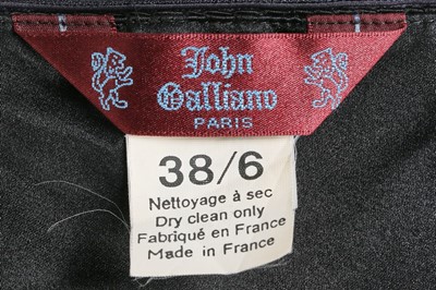 Lot 94 - A John Galliano midnight-blue satin bias-cut...
