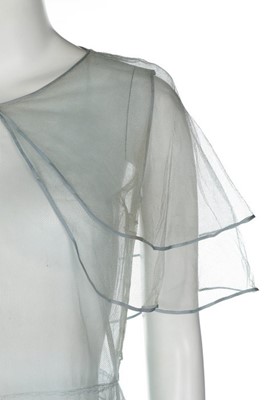 Lot 94 - A Jeanne Lanvin couture pale blue silk tulle...