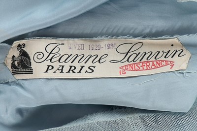 Lot 94 - A Jeanne Lanvin couture pale blue silk tulle...