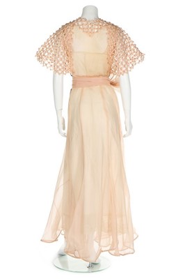 Lot 71 - A Jeanne Lanvin couture pink organza evening...