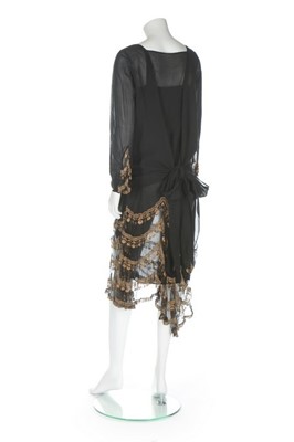 Lot 73 - A Premet couture black georgette and...