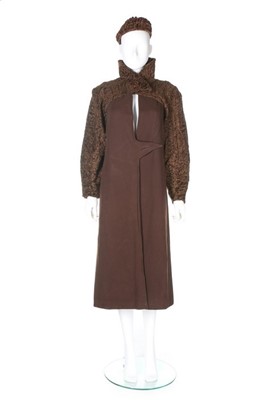 Lot 74 - A Jeanne Lanvin couture day coat and hat,...