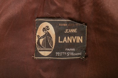 Lot 74 - A Jeanne Lanvin couture day coat and hat,...
