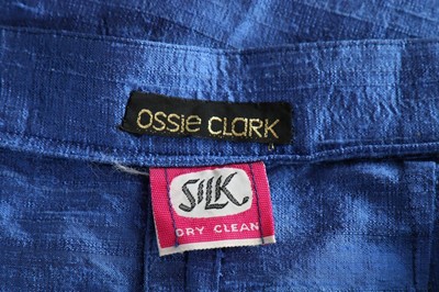 Lot 31 - An Ossie Clark glitter sprinkled black jersey...