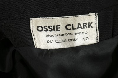 Lot 22 - An Ossie Clark black gabardine wool jacket,...