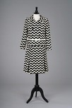 Lot 352 - An Yves Saint Laurent black and white zig-zag...