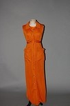 Lot 353 - An Yves Saint Laurent orange twill housecoat,...