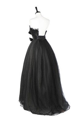 Lot 164 - A Christian Dior couture black point d'esprit...