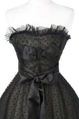 Lot 164 - A Christian Dior couture black point d'esprit...