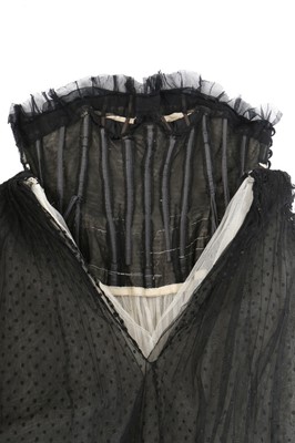 Lot 164 - A Christian Dior couture black point d'esprit...