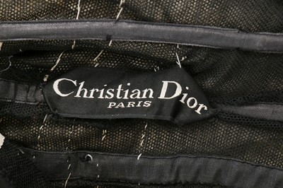 Lot 164 - A Christian Dior couture black point d'esprit...