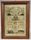 Lot 1 - A fine embroidered sampler by Grace Rodda,...
