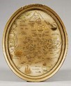 Lot 13 - Two oval embroidered map samplers of England &...