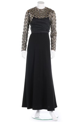 Lot 215 - A Christian Dior couture by Marc Bohan black...