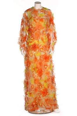 Lot 216 - An Hubert de Givenchy couture painted organza '...