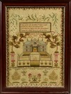 Lot 20 - A fine embroidered sampler by Margaret...