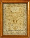 Lot 28 - An embroidered sampler by EEC Hood, done in Mr...