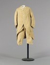 Lot 321 - A sprigged mustard velvet gentleman's suit,...
