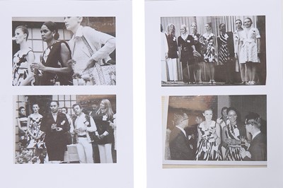 Lot 254 - A Geoffrey Beene black and white floral...