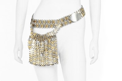 Lot 227 - A Paco Rabanne chainmail belt-bag, late 1960s,...