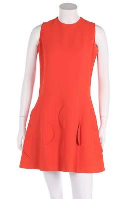 Lot 228 - A Pierre Cardin orange wool-blend mini dress,...