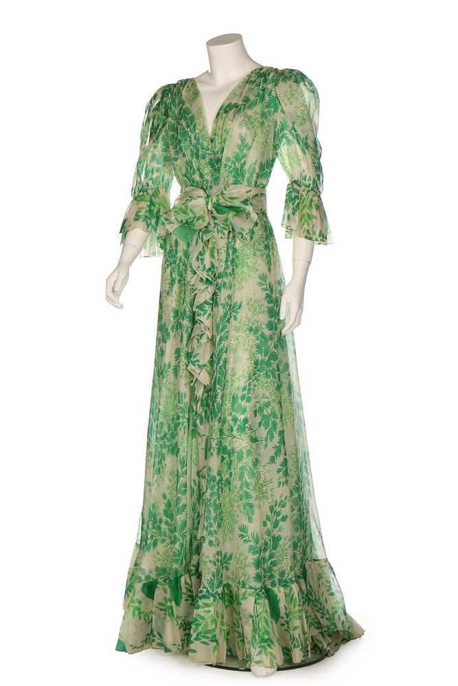 Lot 241 - An Yves Saint Laurent couture printed organza...