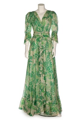 Lot 241 - An Yves Saint Laurent couture printed organza...