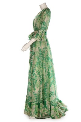 Lot 241 - An Yves Saint Laurent couture printed organza...