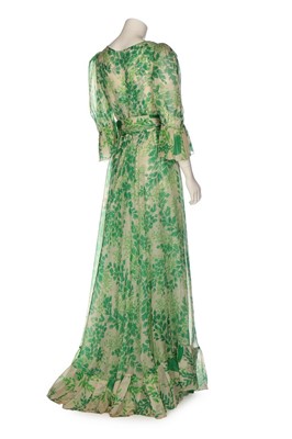 Lot 241 - An Yves Saint Laurent couture printed organza...