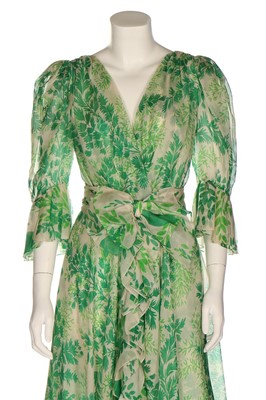 Lot 241 - An Yves Saint Laurent couture printed organza...