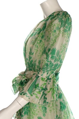 Lot 241 - An Yves Saint Laurent couture printed organza...