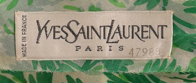 Lot 241 - An Yves Saint Laurent couture printed organza...