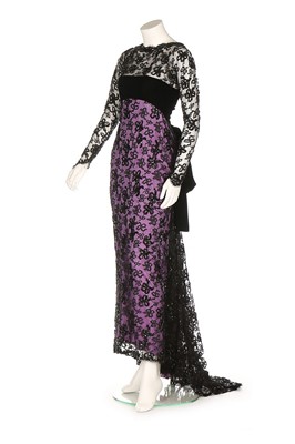 Lot 282 - An Yves Saint Laurent couture black lace and...