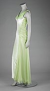Lot 445 - A Gianni Versace pale green velvet, evening...
