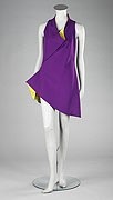 Lot 448 - A Gianni Versace purple crand golden satin...