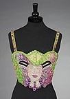 Lot 459 - A fine Medusa head beaded and embroidered...