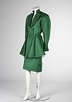 Lot 342 - An Azzedine Alaïa green wool suit, 1980s,...