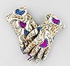 Lot 152 - A pair of circus print gloves, attributed to...