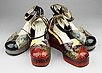 Lot 153 - Two pairs of Terry de Havilland snakeskin...