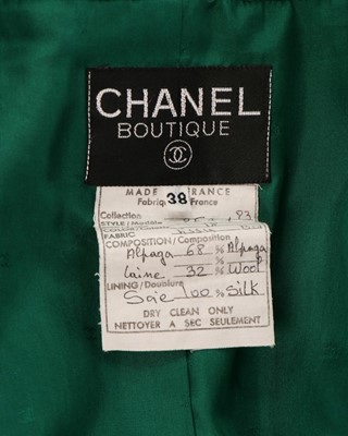 Lot 31 - A Chanel forest-green alpaca-wool oversized...