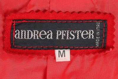 Lot 33 - An Andrea Pfister 'Las Vegas' red suede...