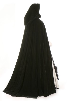 Lot 38 - A bespoke black velvet ballgown, circa 1998,...