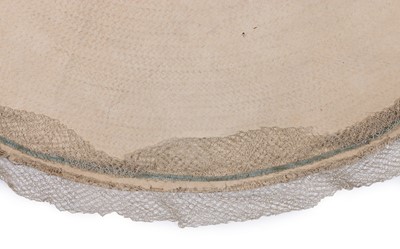 Lot 70 - A fine and rare painted and plaited paper bèrgere hat, probably English, circa 1750-70
