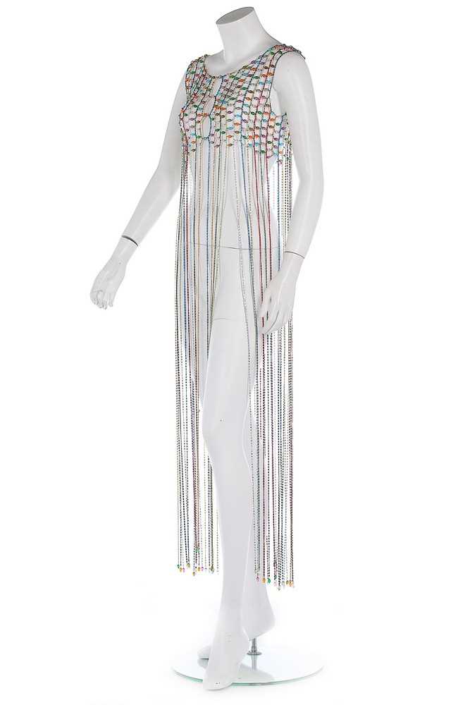 Lot 266 - A Loris Azzaro rainbow beaded bolero, late...