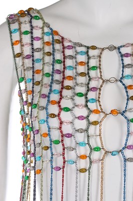 Lot 266 - A Loris Azzaro rainbow beaded bolero, late...