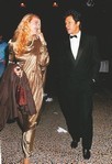 Lot 120 - Jerry Hall's Bill Blass beige satin and mink...