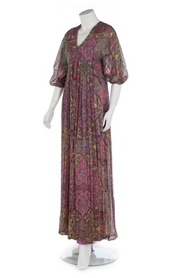 Lot 269 - A Thea Porter printed muslin dress, 1971-72,...